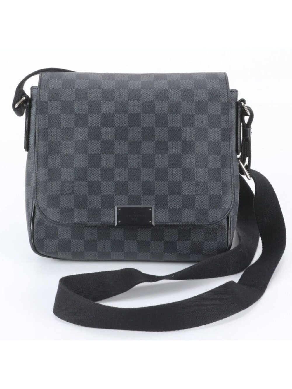 Louis Vuitton Damier Graphite District PM Leather Shoulder Bag